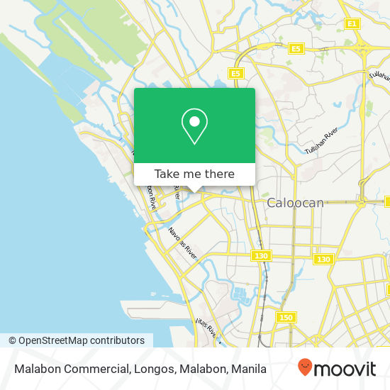 Malabon Commercial, Longos, Malabon map