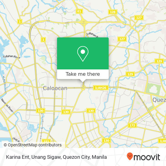 Karina Ent, Unang Sigaw, Quezon City map