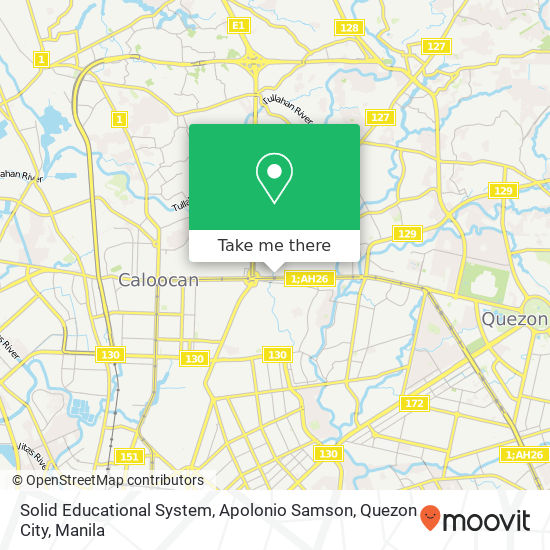 Solid Educational System, Apolonio Samson, Quezon City map