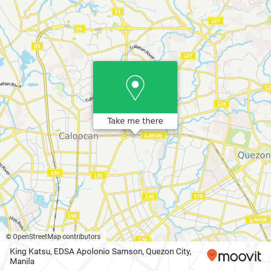 King Katsu, EDSA Apolonio Samson, Quezon City map