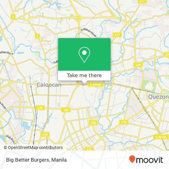 Big Better Burgers, EDSA Apolonio Samson, Quezon City map