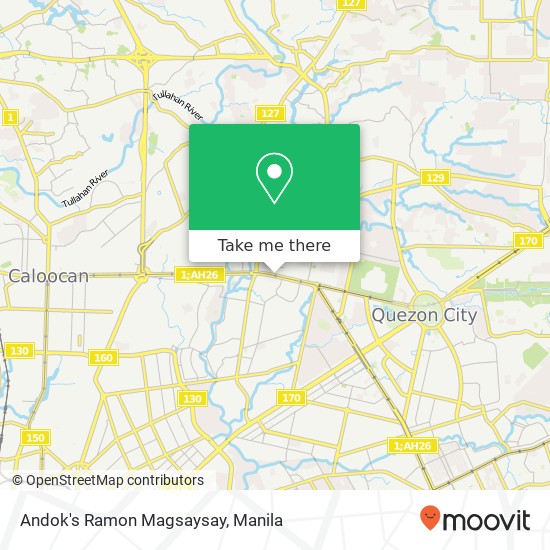 Andok's Ramon Magsaysay, EDSA Ramon Magsaysay, Quezon City map