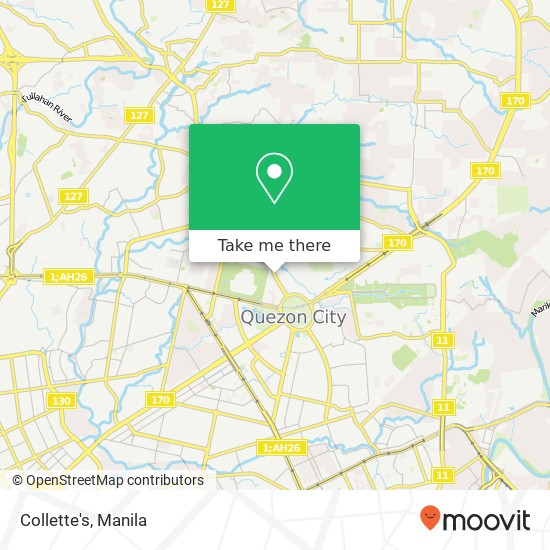 Collette's, Visayas Ave Vasra, Quezon City map