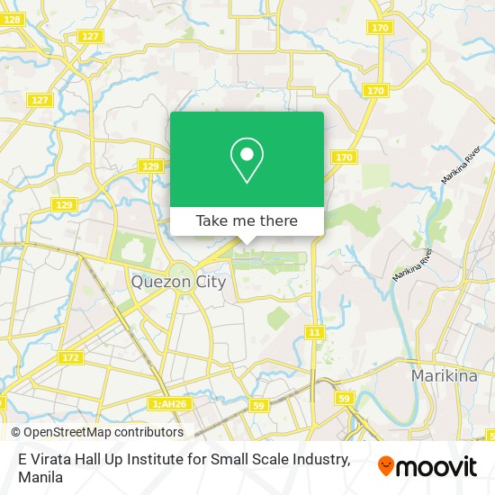 E Virata Hall Up Institute for Small Scale Industry map
