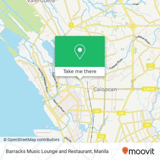 Barracks Music Lounge and Restaurant, Libertad Tugatog, Malabon map