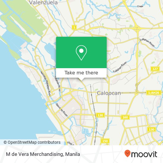 M de Vera Merchandising, M. H. del Pilar Tugatog, Malabon map