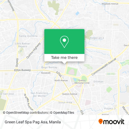 Green Leaf Spa Pag Asa map