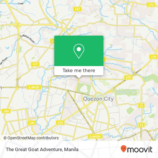 The Great Goat Adventure, 70 Mindanao Ave Project 6, Quezon City map