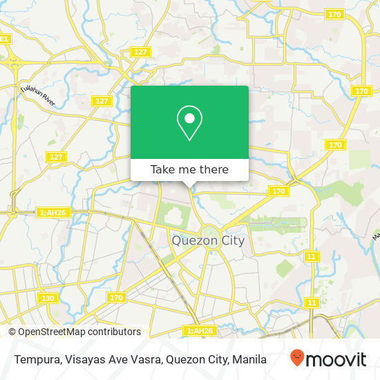 Tempura, Visayas Ave Vasra, Quezon City map
