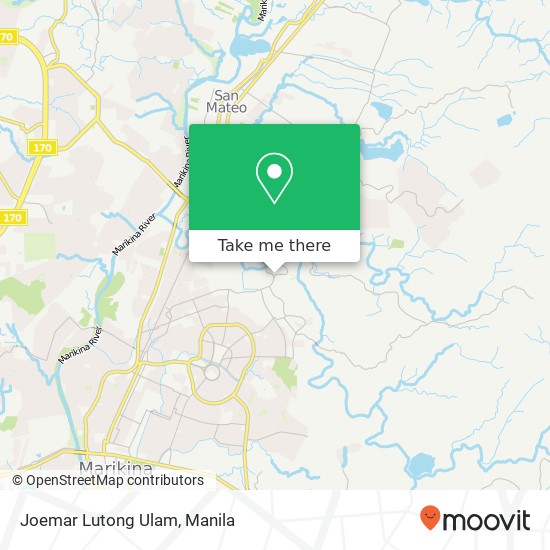 Joemar Lutong Ulam, Balete Dr Parang, Marikina map