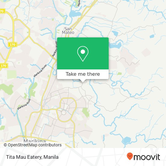 Tita Mau Eatery, Parang, Marikina map