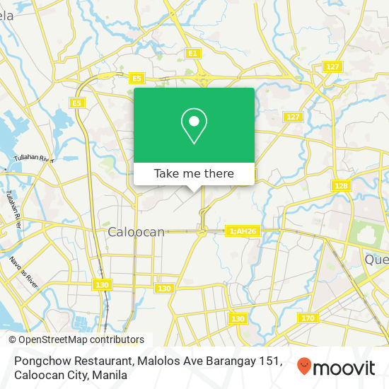 Pongchow Restaurant, Malolos Ave Barangay 151, Caloocan City map