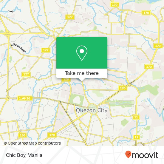 Chic Boy, 121 Visayas Ave Bahay Toro, Quezon City map