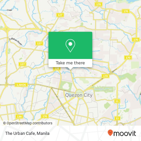 The Urban Cafe, Visayas Ave Bahay Toro, Quezon City map