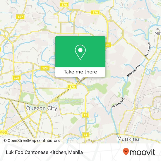 Luk Foo Cantonese Kitchen, Matandang Balara, Quezon City map