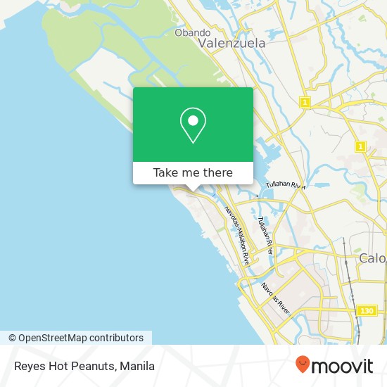 Reyes Hot Peanuts, M. Naval San Roque, Navotas map