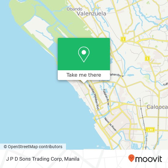 J P D Sons Trading Corp, Daang Hari Daanghari, Navotas map