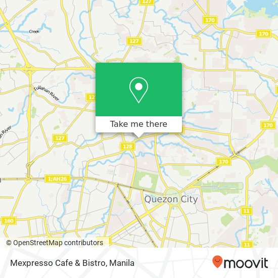 Mexpresso Cafe & Bistro, Bahay Toro, Quezon City map