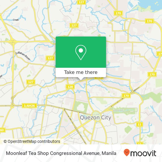 Moonleaf Tea Shop Congressional Avenue, Congressional Ave Bahay Toro, Quezon City map