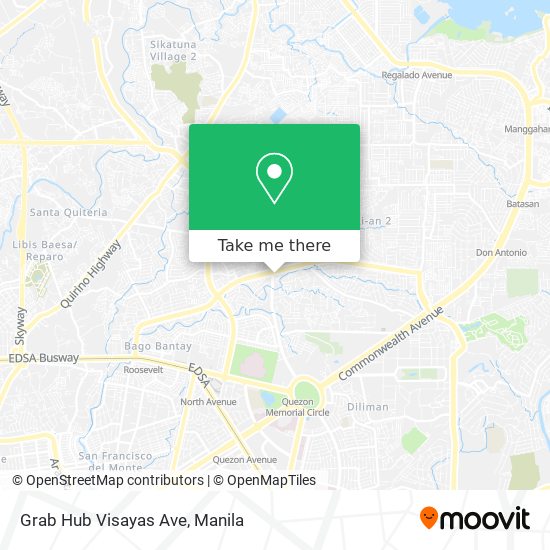 Grab Hub Visayas Ave map