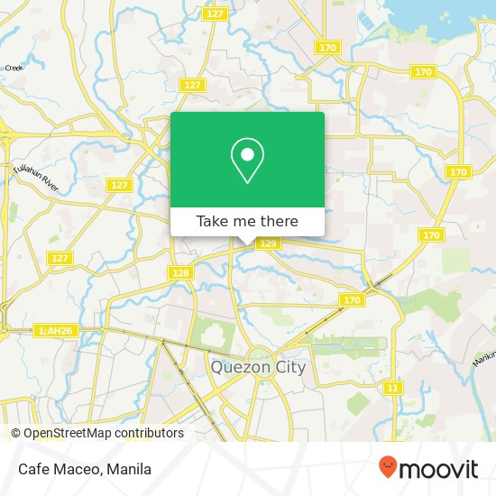 Cafe Maceo, Congressional Ave. Ext Pasong Tamo, Quezon City map