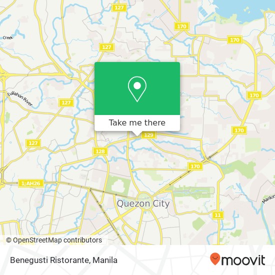Benegusti Ristorante, Congressional Ave. Ext Pasong Tamo, Quezon City map