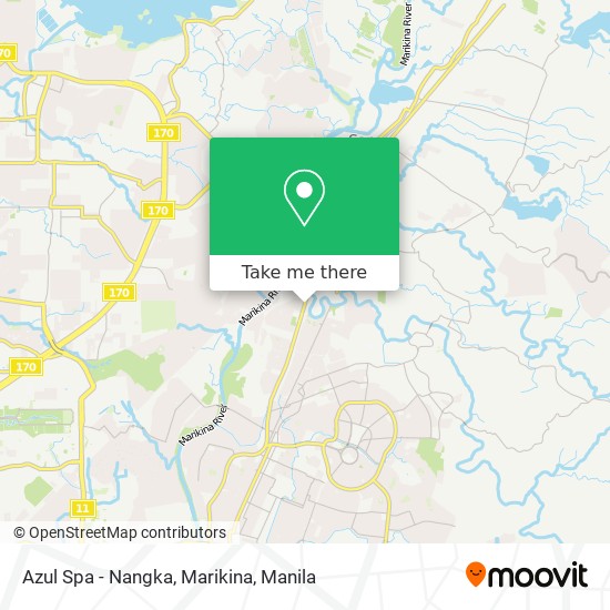 Azul Spa - Nangka, Marikina map