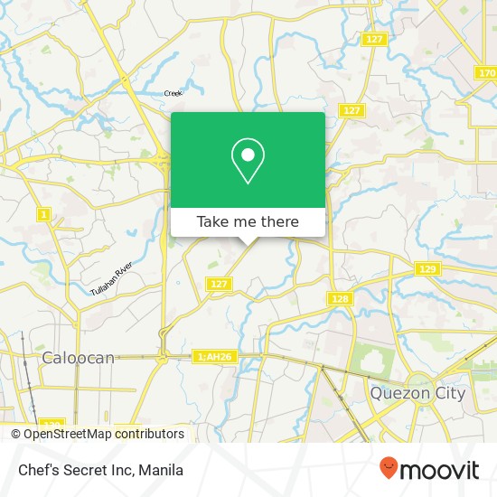 Chef's Secret Inc, Quirino Hwy Baesa, Quezon City map