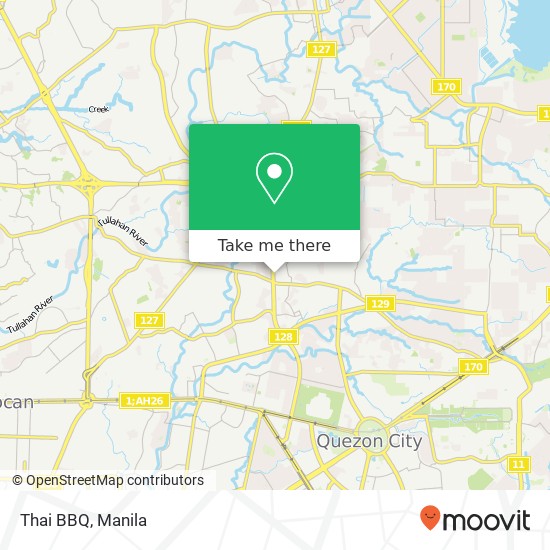 Thai BBQ, Mindanao Ave Tandang Sora, Quezon City map