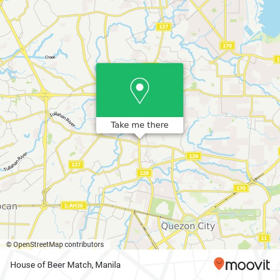 House of Beer Match, 20 Mindanao Ave Tandang Sora, Quezon City map