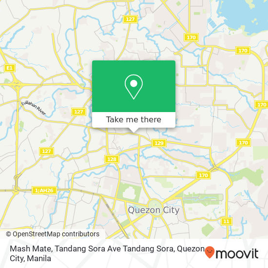 Mash Mate, Tandang Sora Ave Tandang Sora, Quezon City map