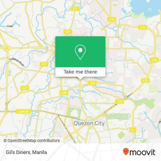 Gil's Diners, Visayas Ave Tandang Sora, Quezon City map