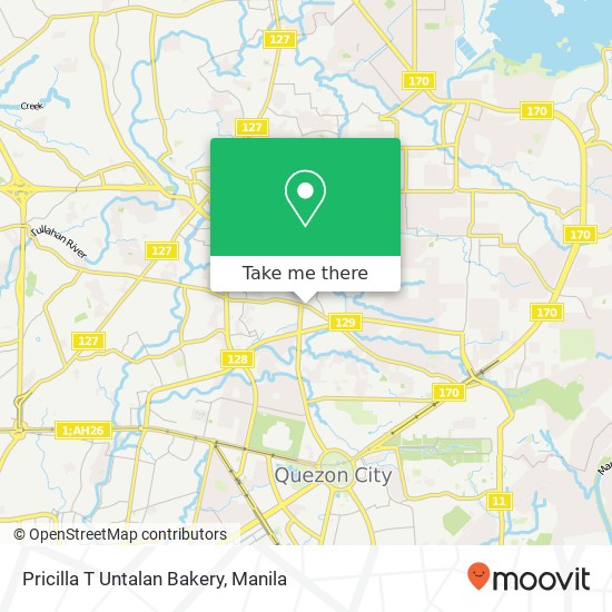 Pricilla T Untalan Bakery, Tandang Sora Ave Pasong Tamo, Quezon City map