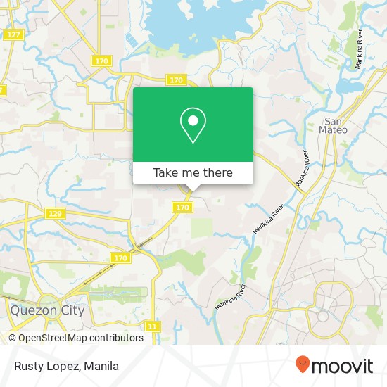 Rusty Lopez, Batasan Hills, Quezon City map