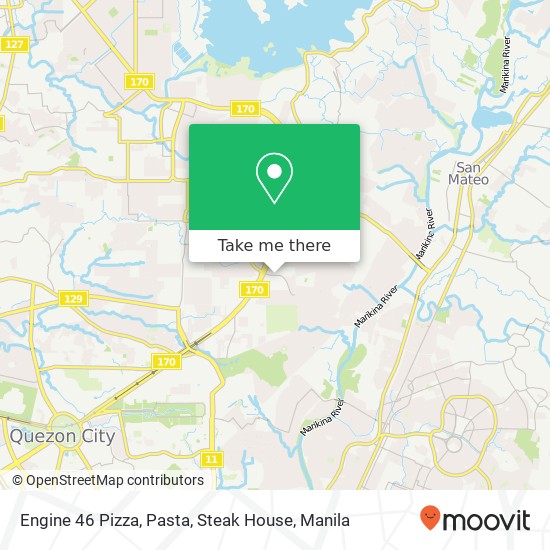 Engine 46 Pizza, Pasta, Steak House, Capitol Homes Dr Batasan Hills, Quezon City map