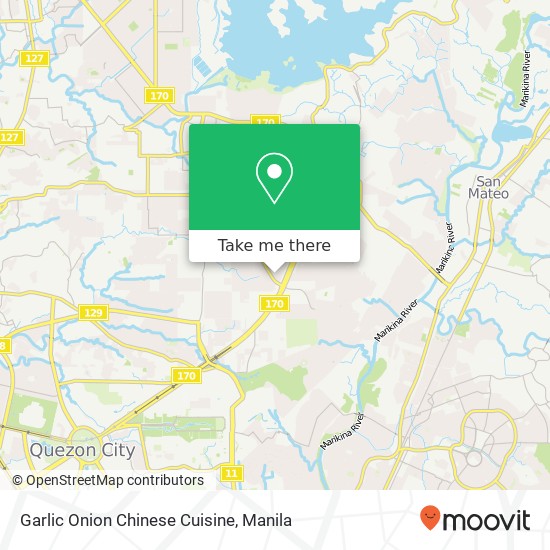 Garlic Onion Chinese Cuisine, Don Senen Holy Spirit, Quezon City map