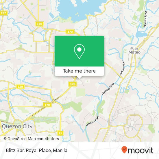 Blitz Bar, Royal Place, Batasan Hills, Quezon City map