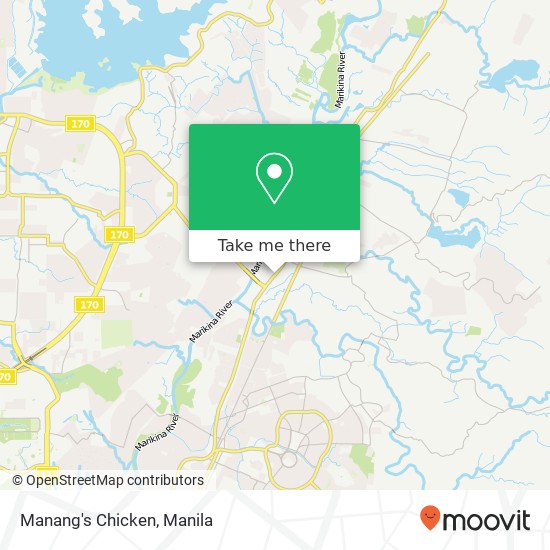Manang's Chicken, Gen. Antonio Luna Banaba, San Mateo map