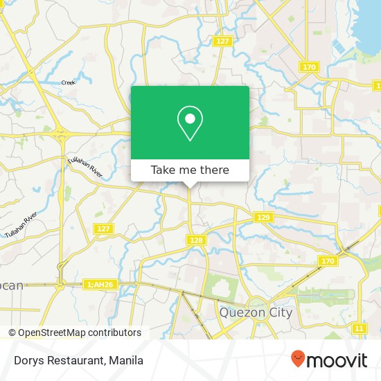 Dorys Restaurant, Longines Tandang Sora, Quezon City map