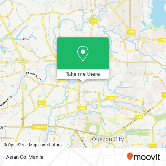 Asian Co, Pearl Tandang Sora, Quezon City map