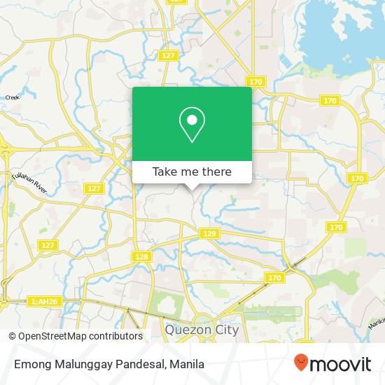 Emong Malunggay Pandesal, Ambuklao Tandang Sora, Quezon City map