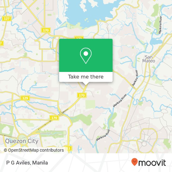 P G Aviles, Commonwealth Ave Holy Spirit, Quezon City map