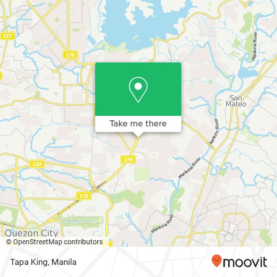 Tapa King, Commonwealth Ave Holy Spirit, Quezon City map