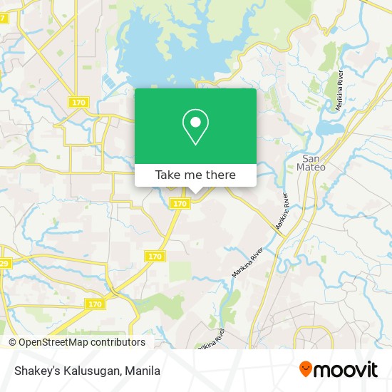 Shakey's Kalusugan map