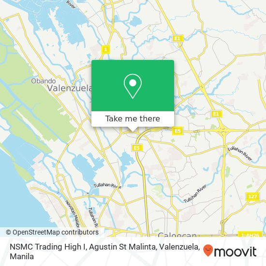 NSMC Trading High I, Agustin St Malinta, Valenzuela map