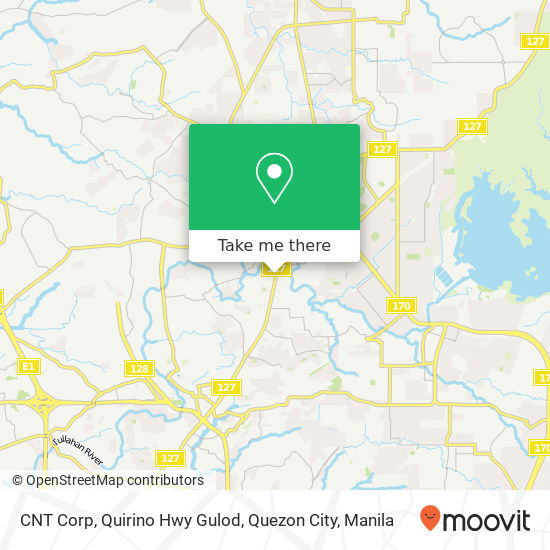 CNT Corp, Quirino Hwy Gulod, Quezon City map