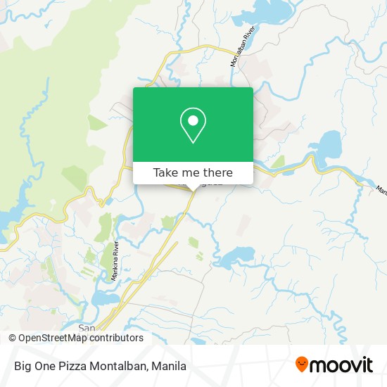 Big One Pizza Montalban map