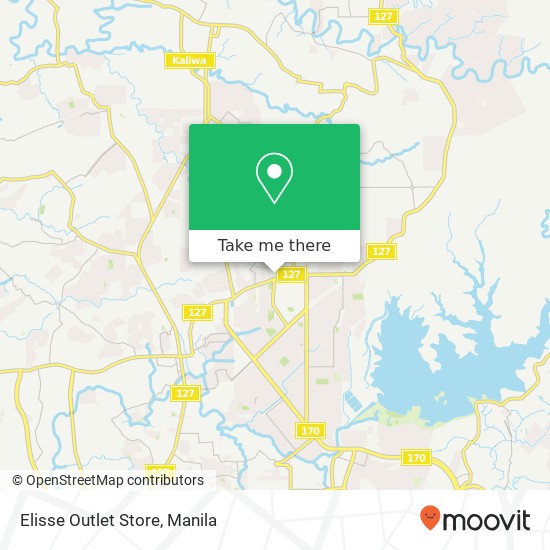 Elisse Outlet Store, Pasong Putik Proper, Quezon City map