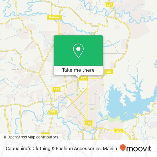 Capuchino's Clothing & Fashion Accessories, Pasong Putik Proper, Quezon City map