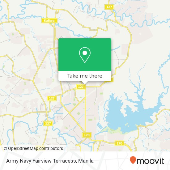Army Navy Fairview Terracess, Pasong Putik Proper, Quezon City map
